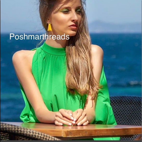 Zara emerald green halter dress - Picture 13 of 13